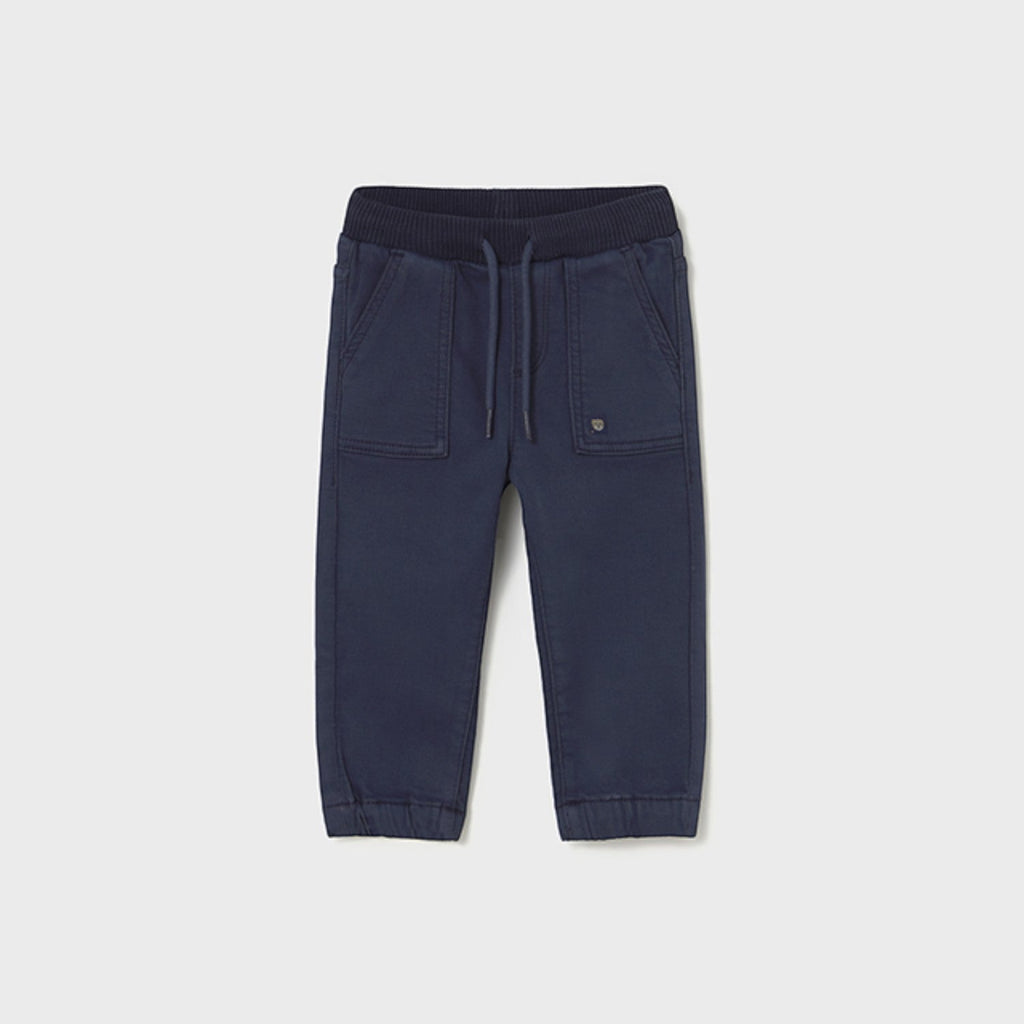 Soft twill jogger pants, baby boy, blue, 2503/74