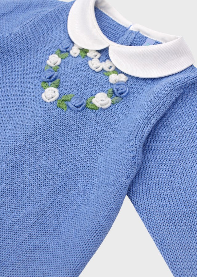 Blauer Baumwoll-Strampler mit Herzchenmuster T29L/1201