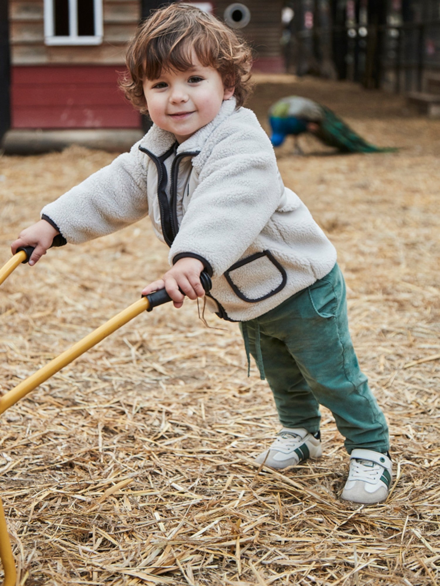 Pant.micropanno traforato Bimbo Verde 2507/89