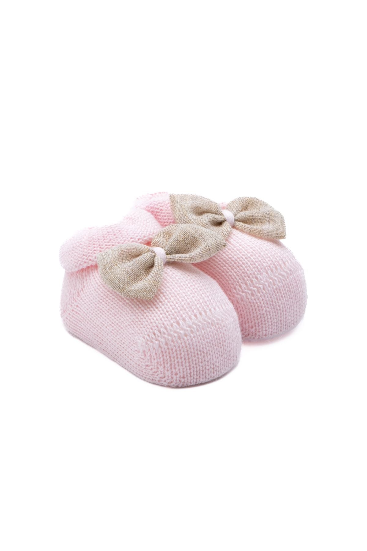 Babbucce Fiocco Neonata AVORIO 768