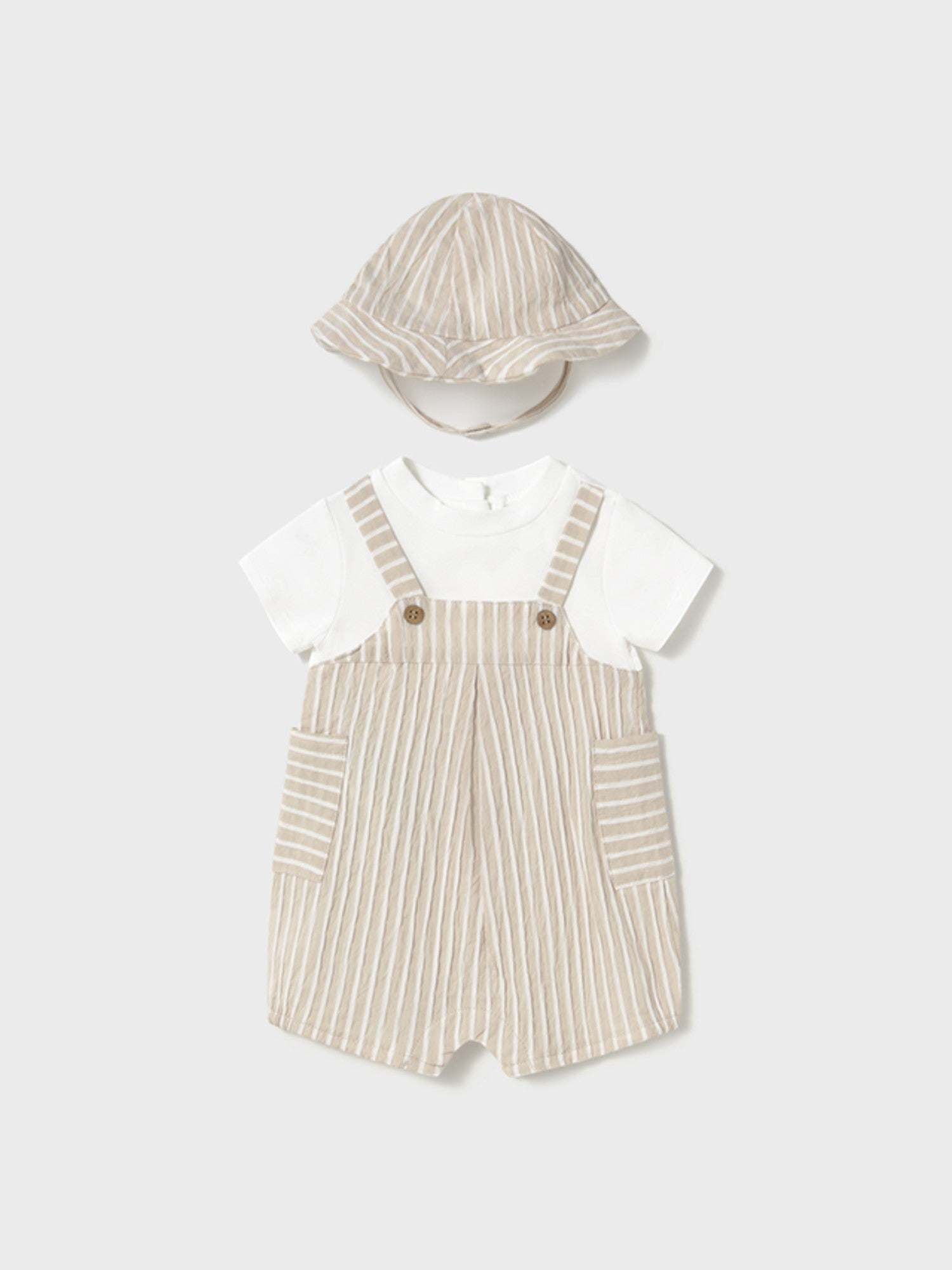 Tutina corta e cappello Bimbo AVORIO 1602 /A
