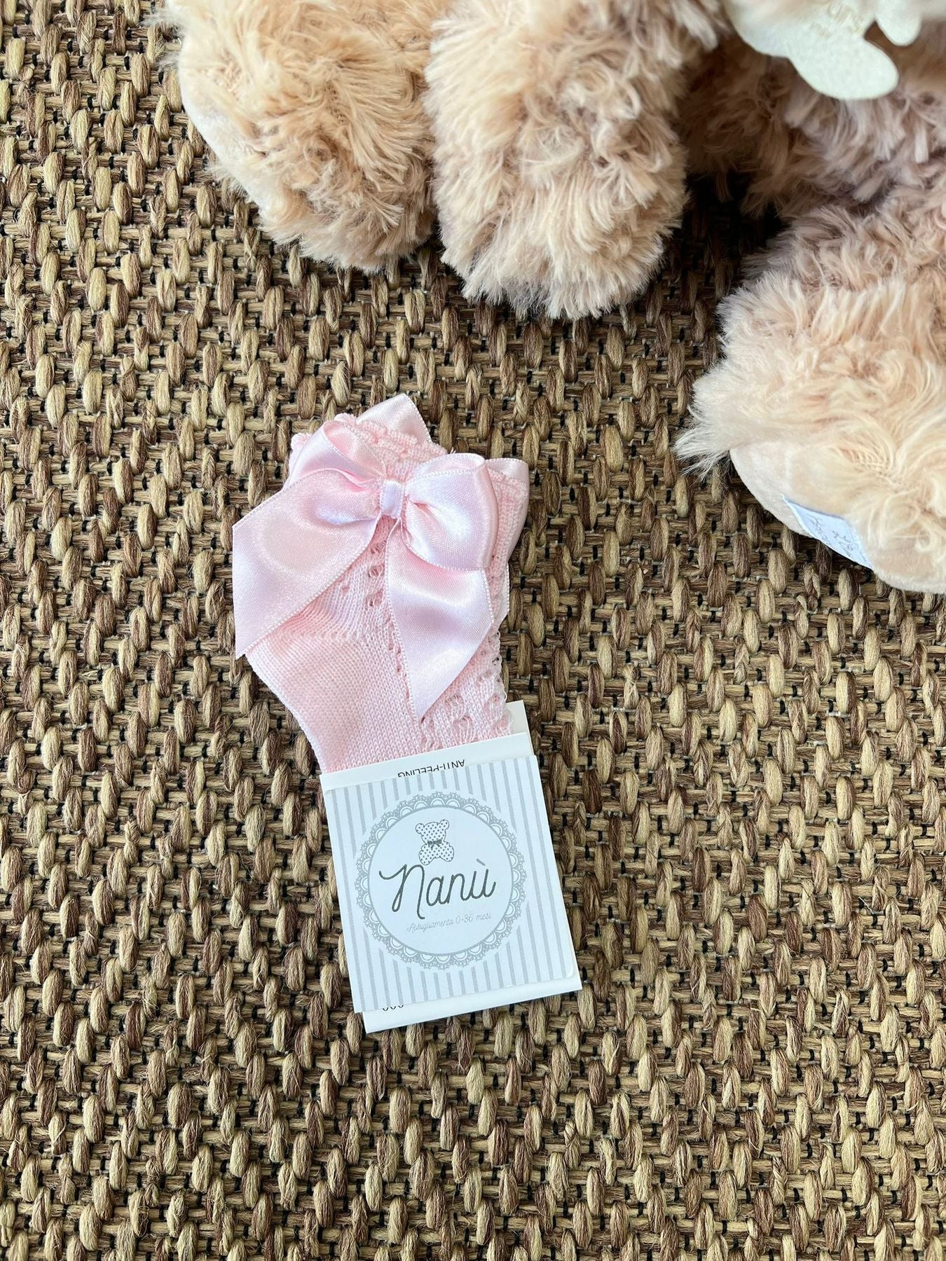 Calzino corto traforato Fiocco  ROSA 3039S