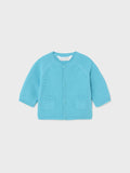 Cardigan Filo Cotone Tricot Turchese 1380/C