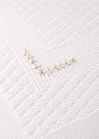 Coperta Fiori Ricamati Bianco SAIT/CO-R