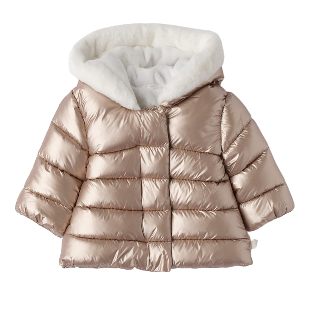 Giubbotto Imbottito Tessuto Termico Bimba Beige 3F738/941 -  NANU' BABY