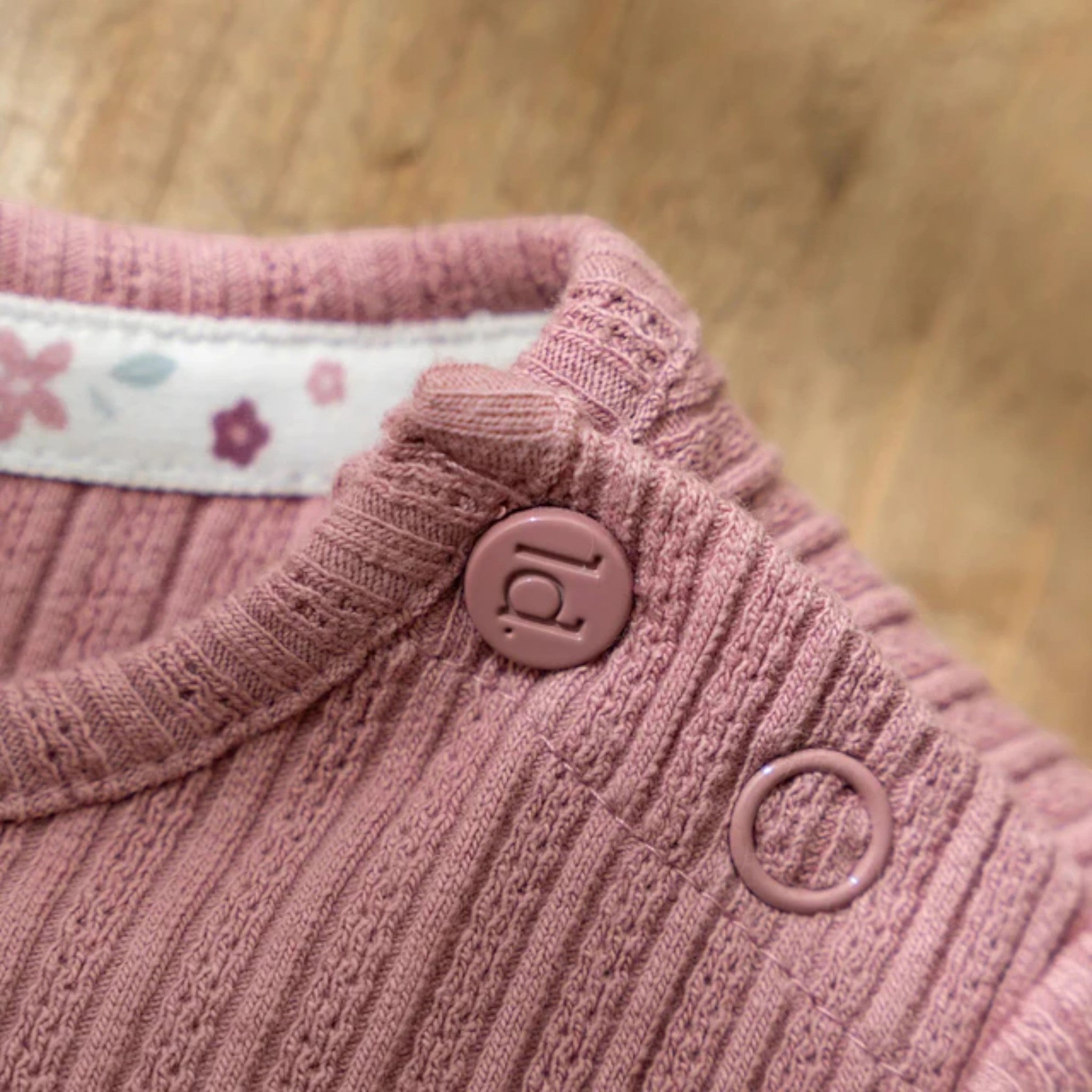 Long-sleeved ribbed T-shirt - Fairy Garden Pink CL25091013