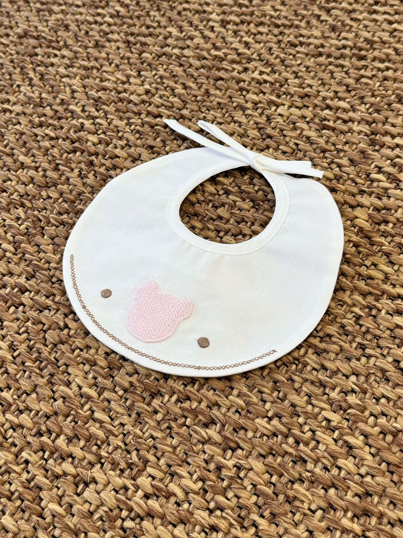 Bavetta Dolce Teddy Neonata PANNA IB52BAV -  NANU' BABY