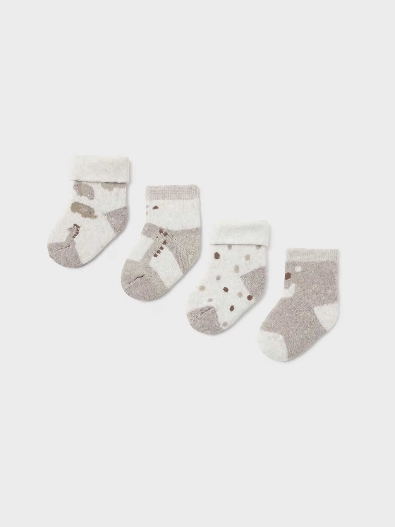 Set 4 calze  MARRONE 1D-9759/MR