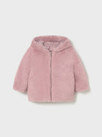 Reversible fur jacket for girls, pink 2435/81