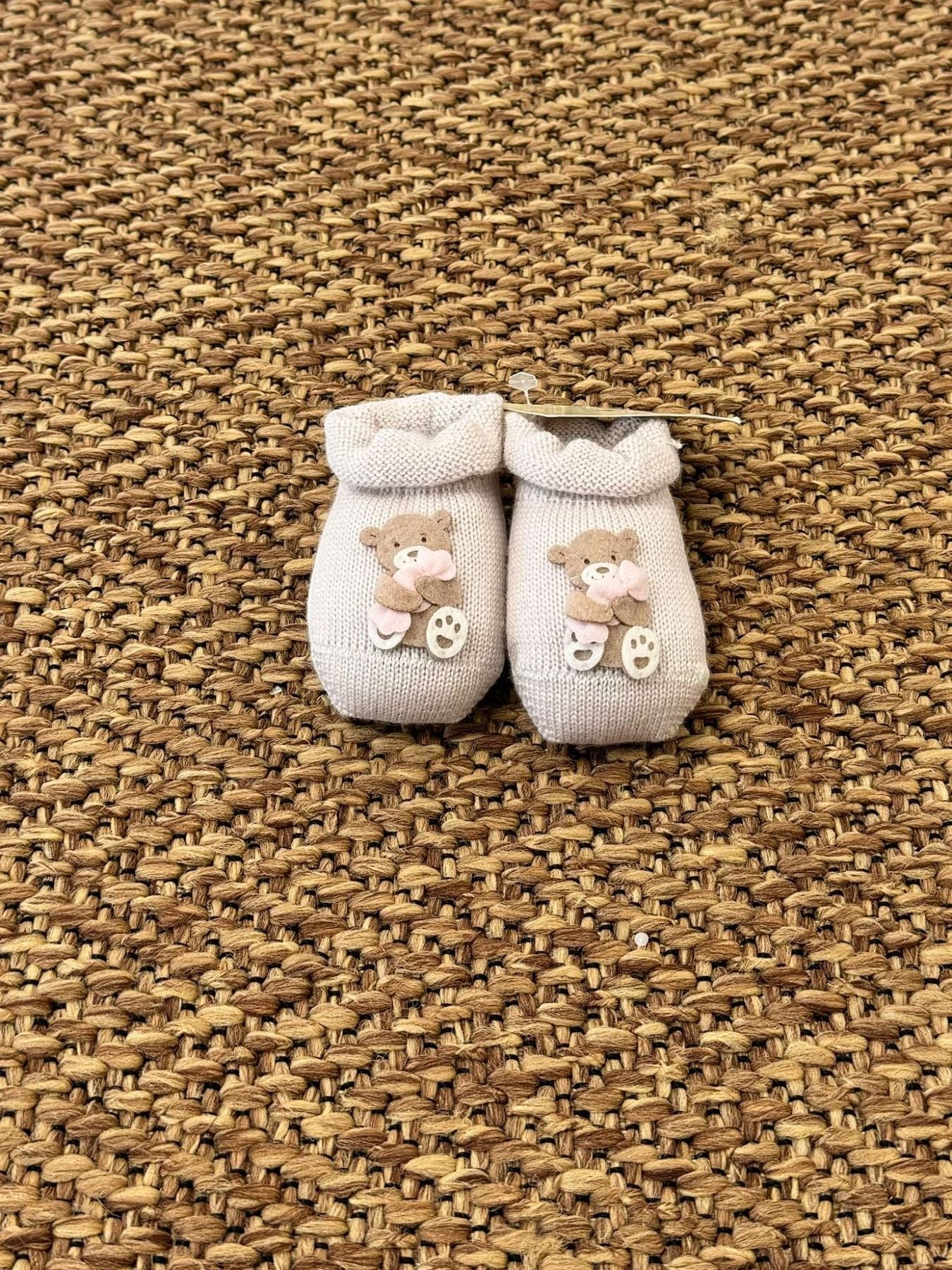 Babbucce Orsetta Neonata GRIGIO 3157 -  NANU' BABY