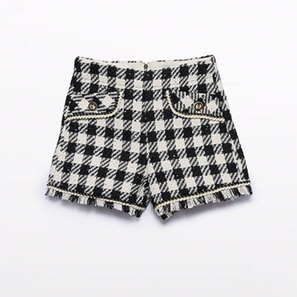 Bermuda vichy lustrini Bimba Nero 5716/8 -  NANU' BABY