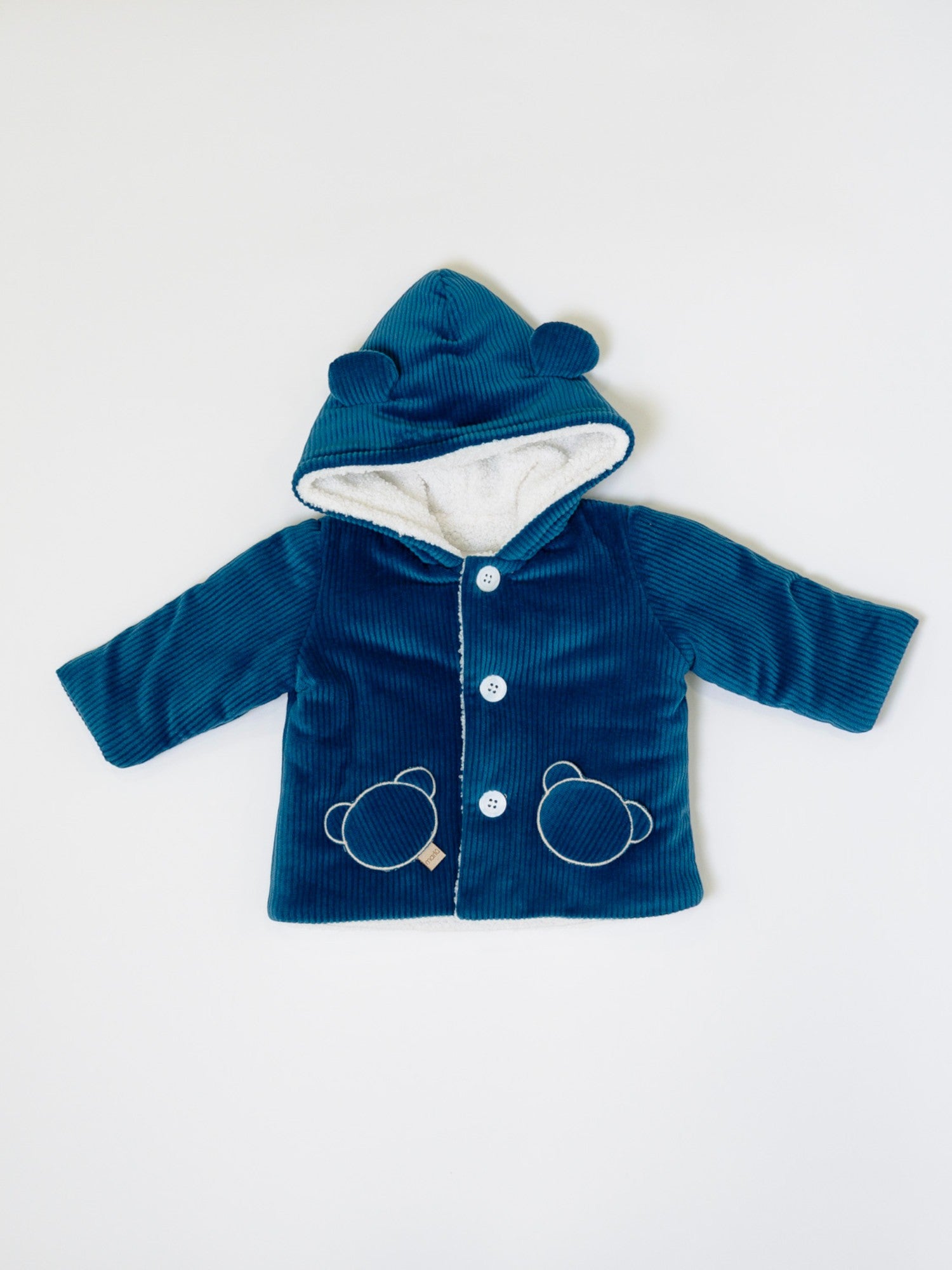 Cappottino con Cappuccio Orsetto Bimbo ZAFFIRO IN5940/Z -  NANU' BABY