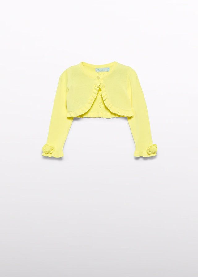 Yellow Scalloped Flower Shrug 5381/13