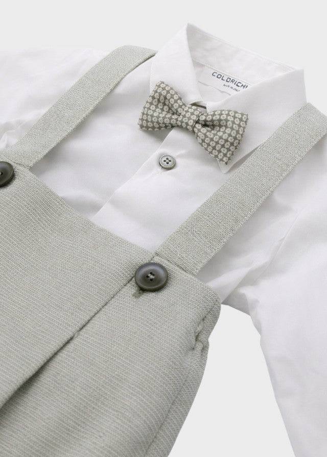 Green Bow Tie Shorts Set