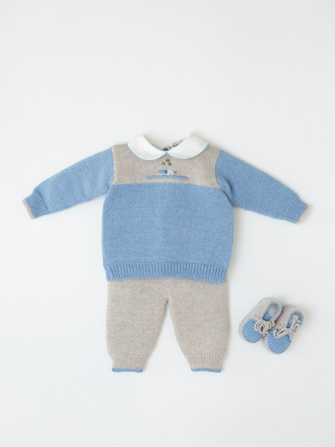 Tutina e Babbucce Neonato CIELO BENNY/CN -  NANU' BABY