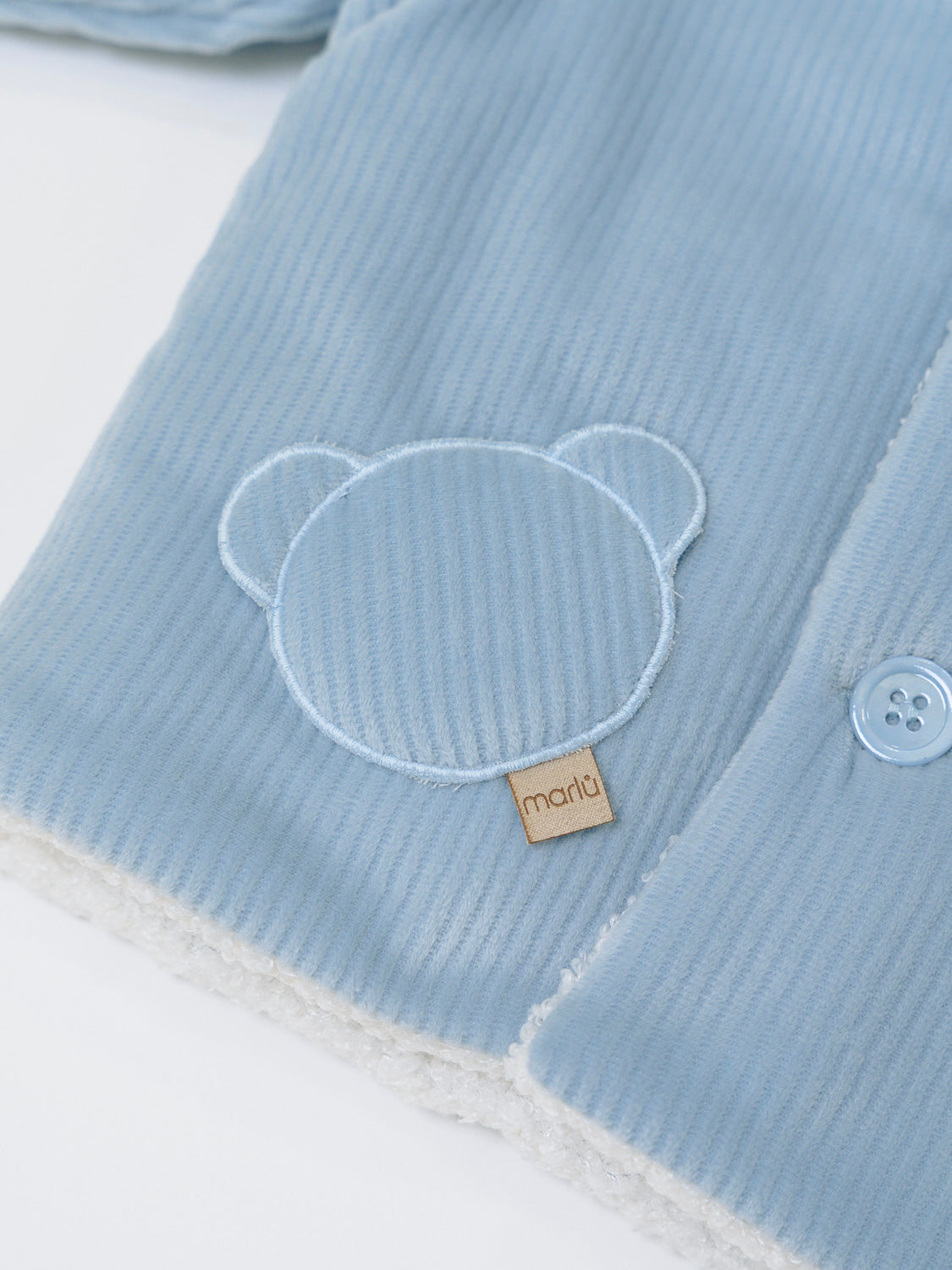 Cappottino con Cappuccio Orsetto Bimbo CIELO IN5940/C -  NANU' BABY