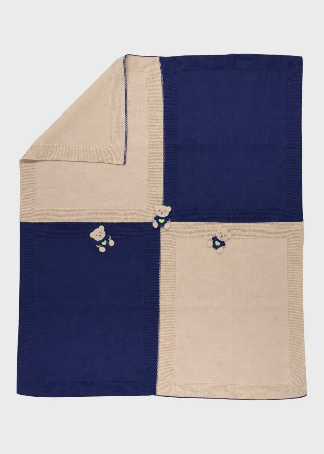 Coperta Teddy Ricamato Blu EK6080