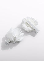 White Chiffon Flower Hair Clips 5470/48