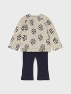 Girl's leggings and pullover set, Blue, 2742/48