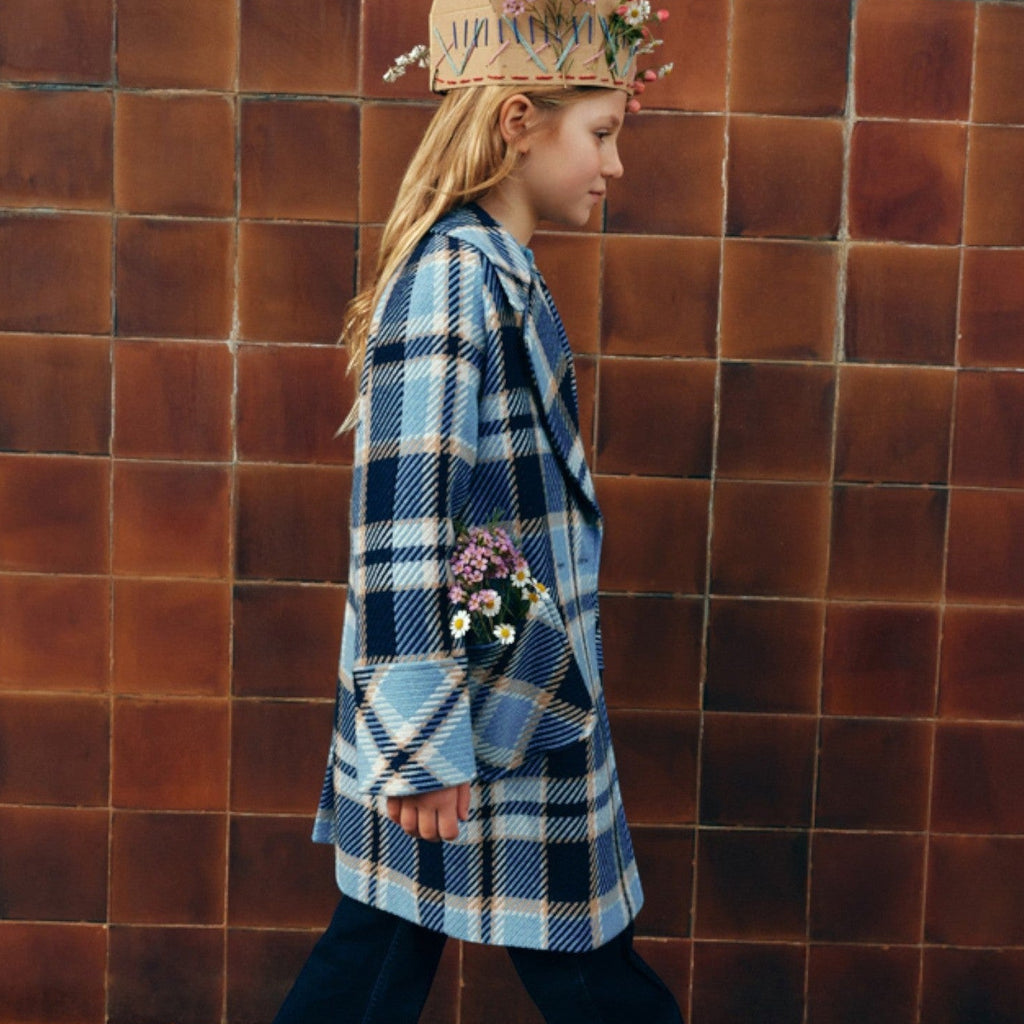 Cappotto a quadri Bimba CIELO 5845/4 -  NANU' BABY