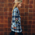 Cappotto a quadri Bimba CIELO 5845/4 -  NANU' BABY