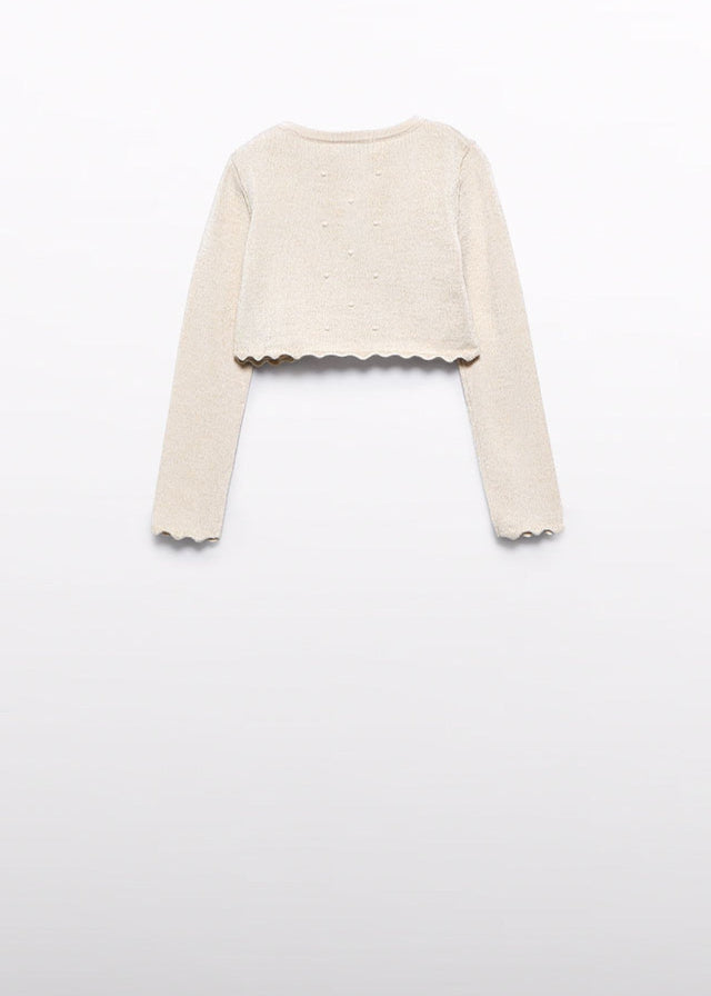 Cotton Shrug with Scalloped Edge 5382/32