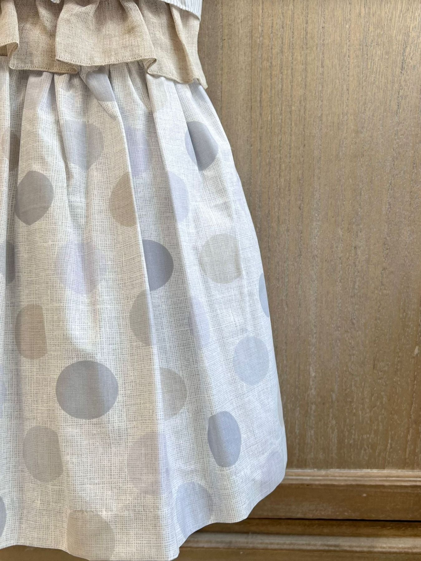 Abitino in misto lino Bimba PANNA EG311 -  NANU' BABY