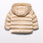 Giubbotto satinato pelo Bimba Beige 5849/14 -  NANU' BABY