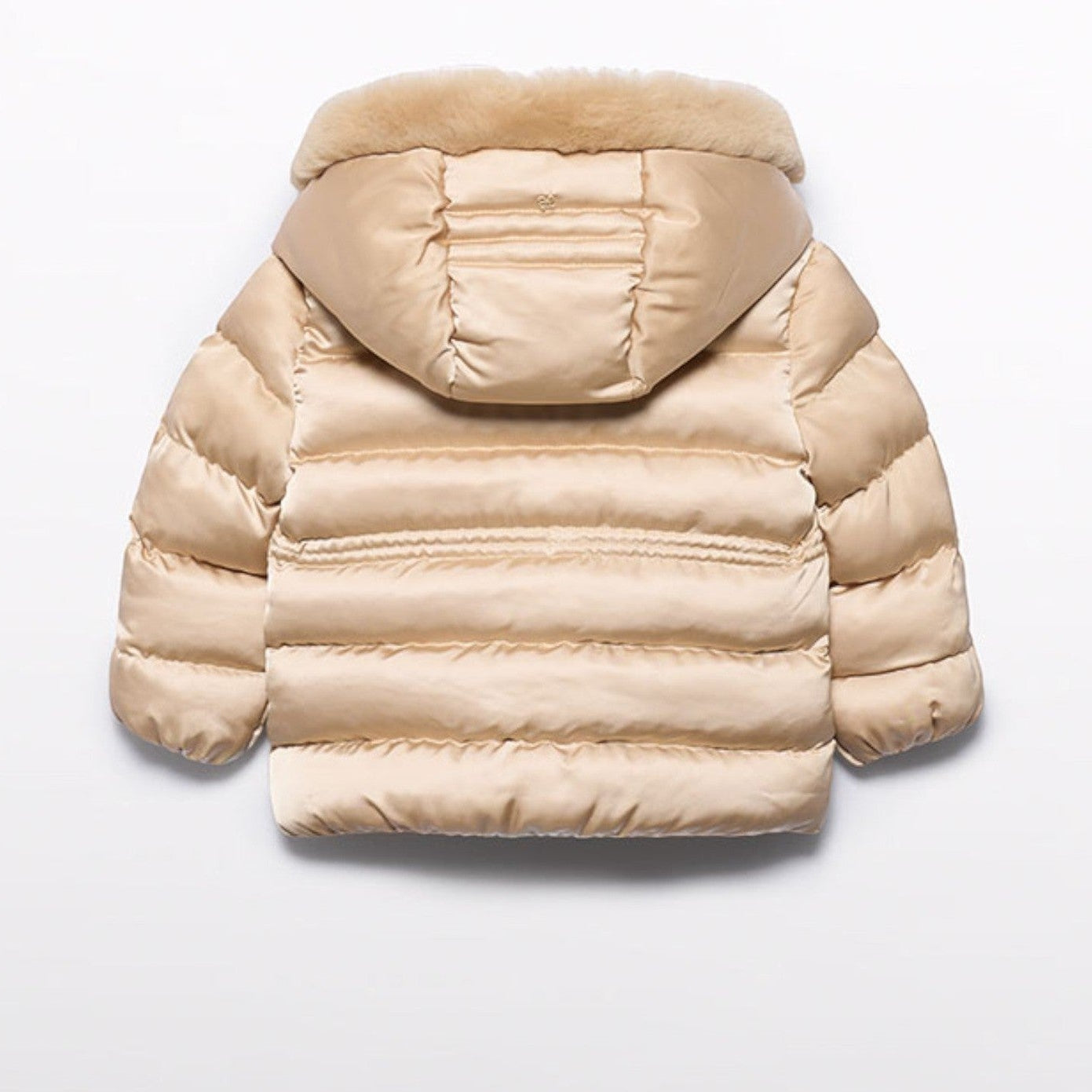 Giubbotto satinato pelo Bimba Beige 5849/14 -  NANU' BABY