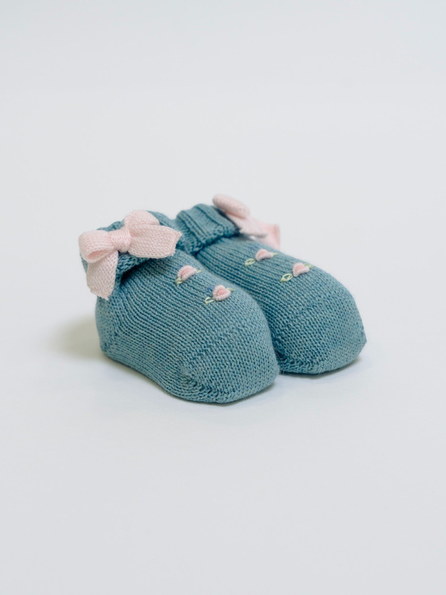 Babbucce Love Flower Neonata VERDE LOVE FLOWER 700 -  NANU' BABY
