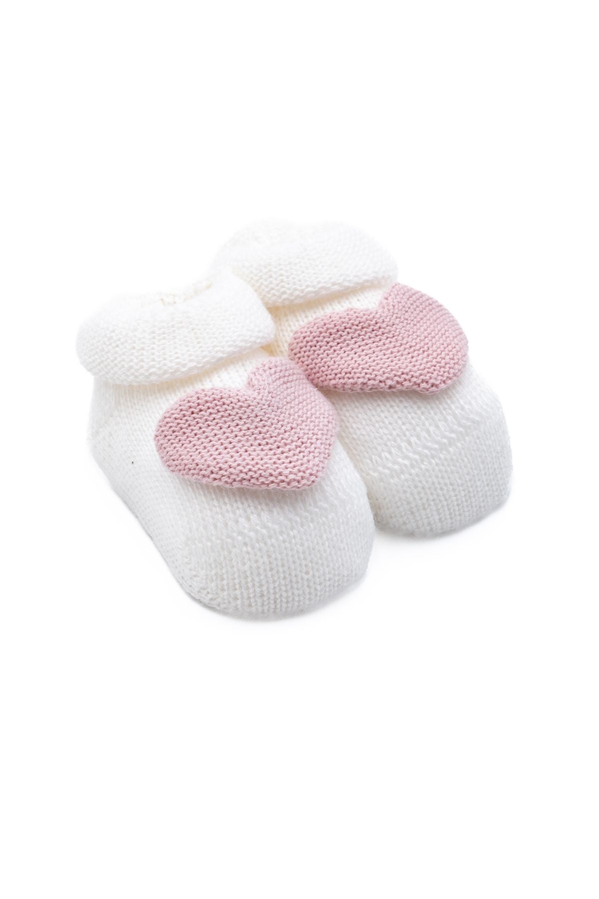 Babbucce Cuore Neonata BIANCO 757