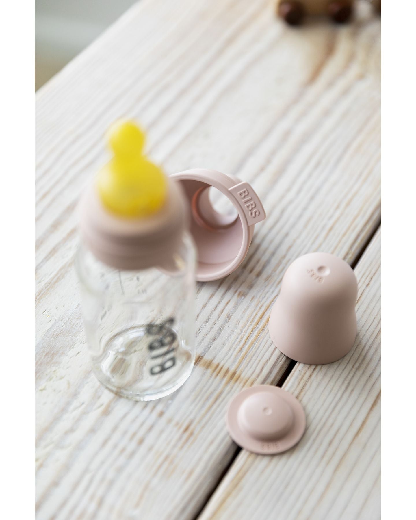 Complete Glass Baby Bottle Set - Powder Pink - 5013244