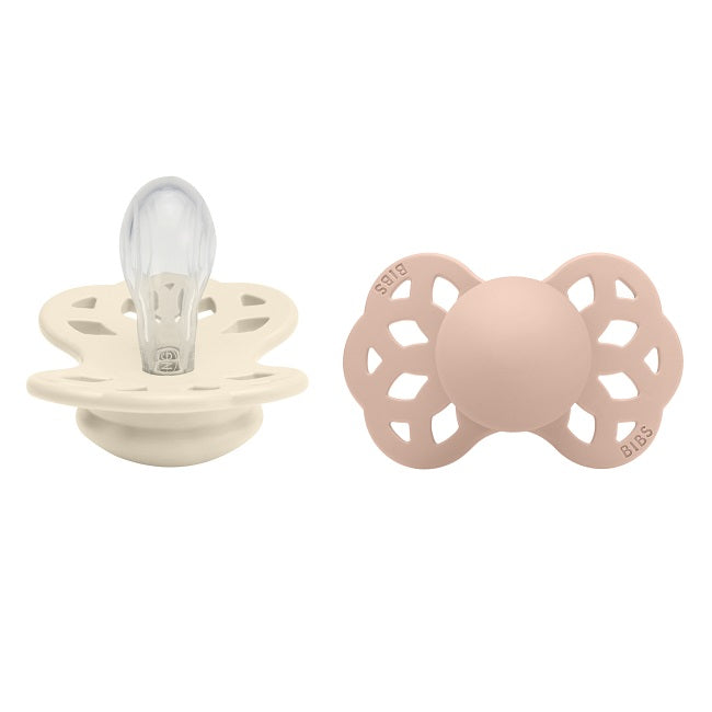 Set of 2 INFINITY pacifiers Ivory/Blush - 265107