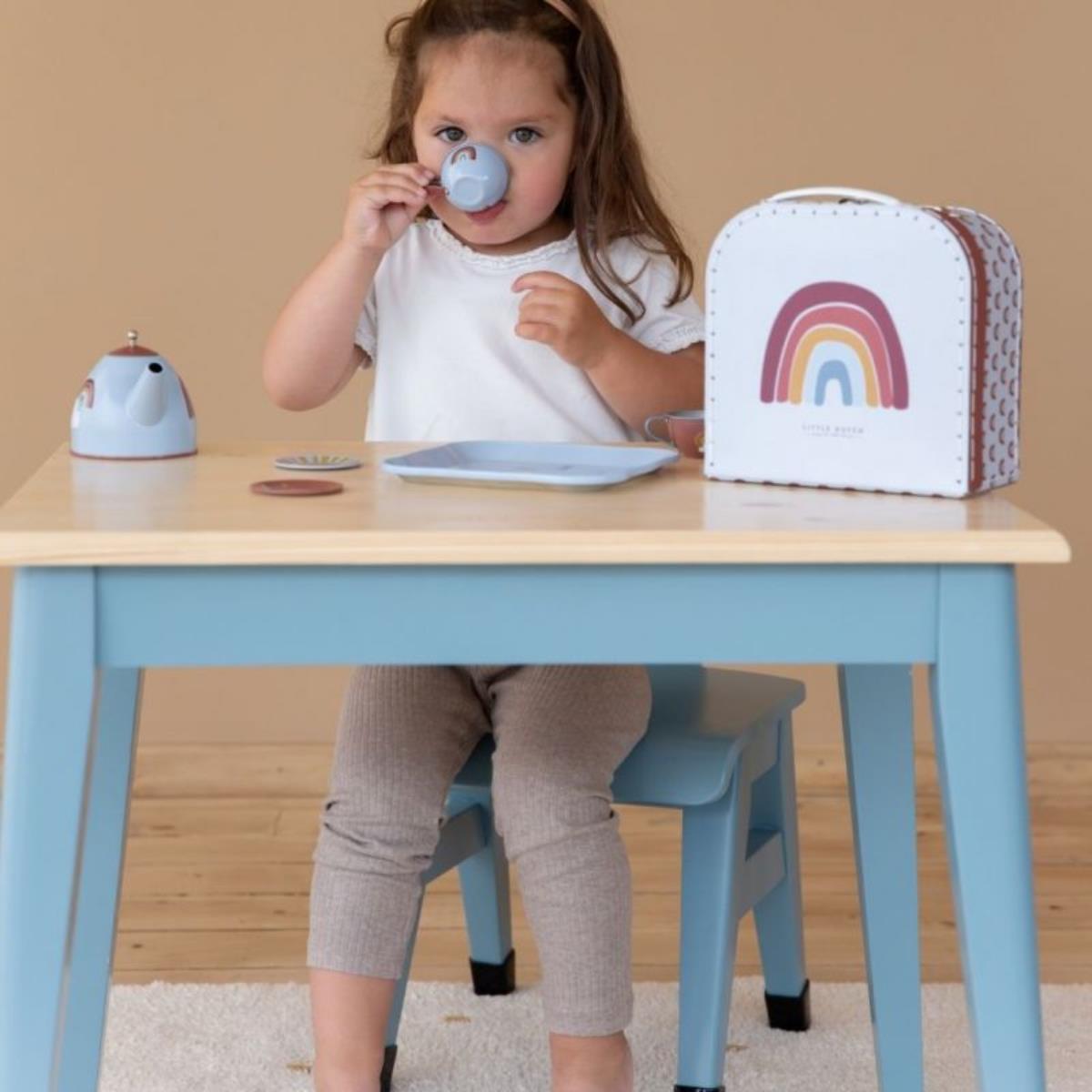 Sedia ergonomica in legno laccato blu  Blu LD4951