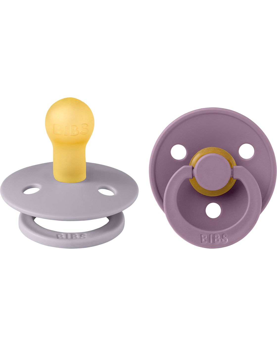 Set of 2 pacifiers Mauve/Fossil gray - 110405
