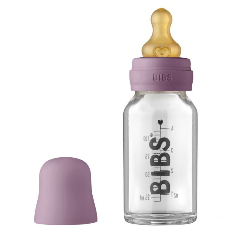 Complete Mauve Glass Baby Bottle Set - 5013300