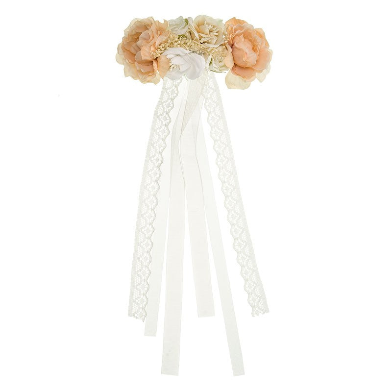 Flower and lace clip - 6046