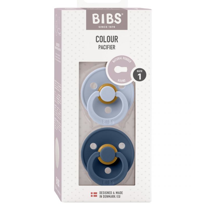 Set of 2 pacifiers Dusty blue/Steel blue - 110428