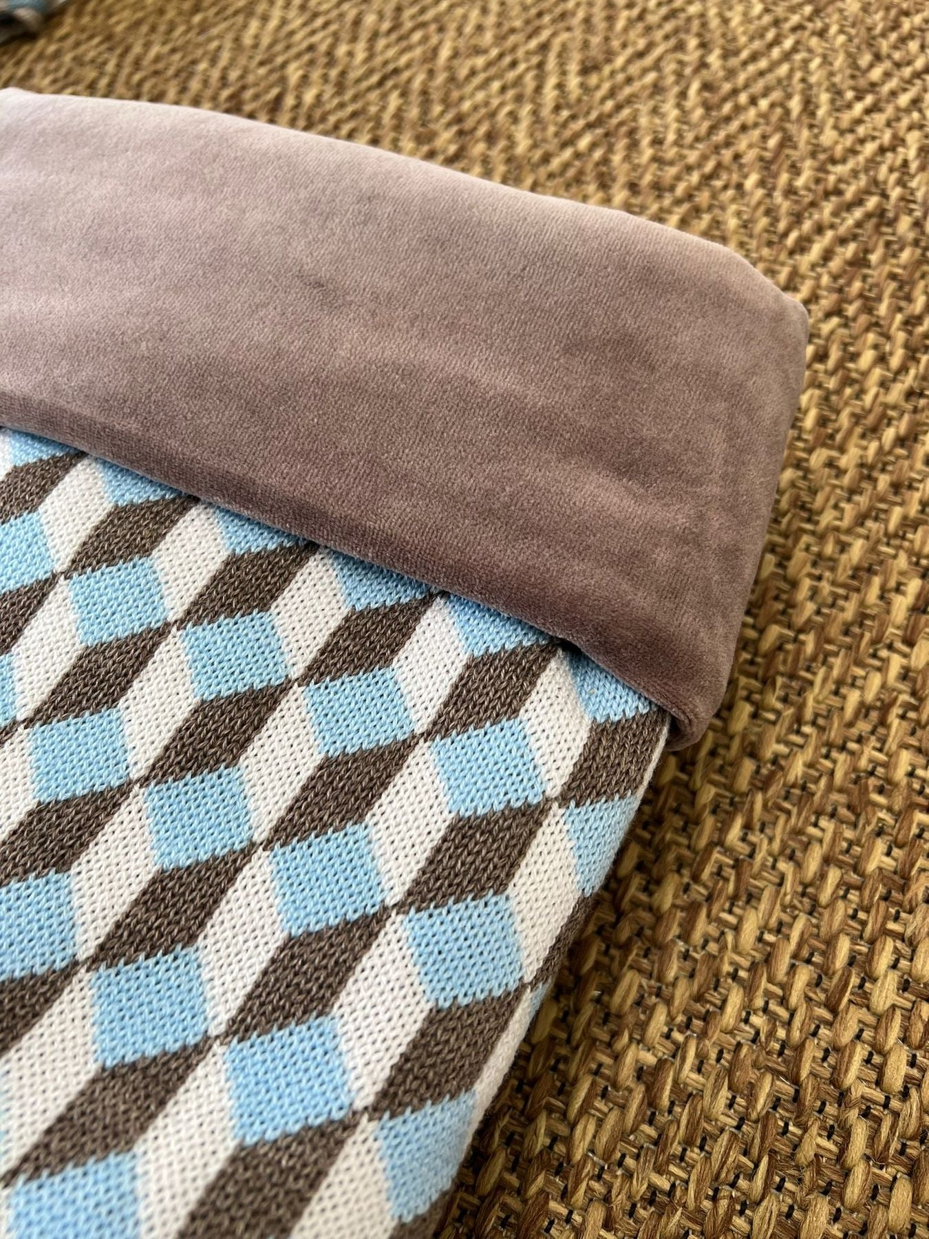 Coperta fantasia geometrica in lana - IG6881