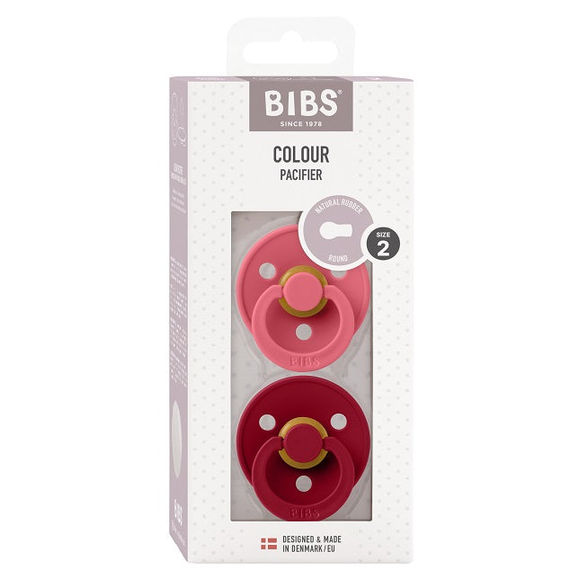Set of 2 Coral/Ruby pacifiers - 110254