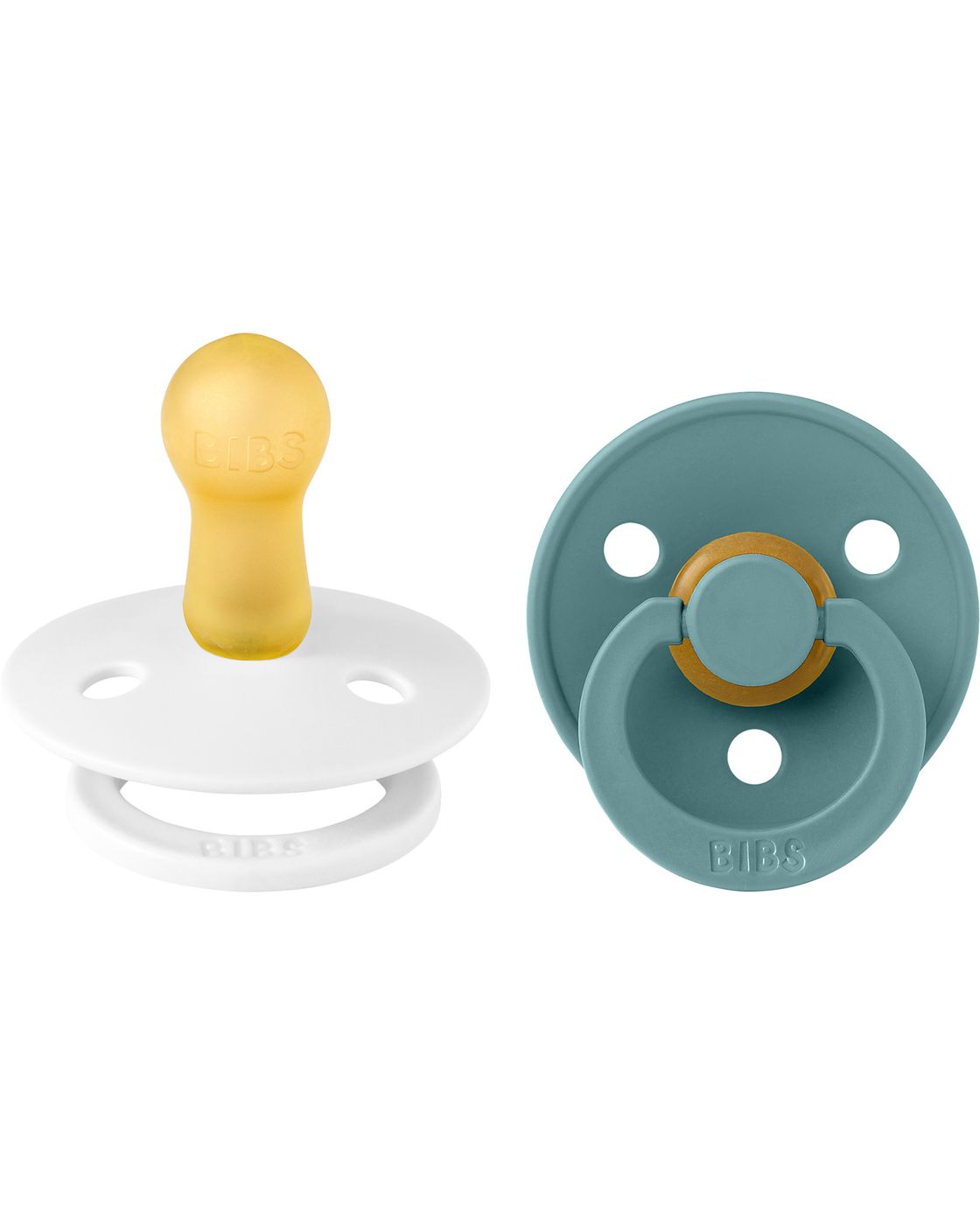 Set of 2 pacifiers White/Baby blue - 110349