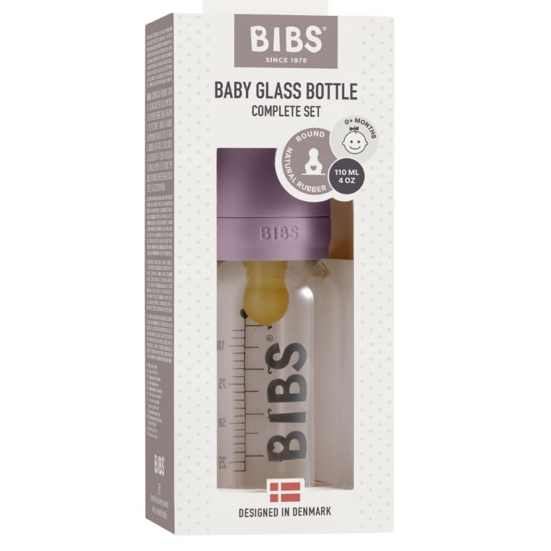 Komplettes Babyflaschenset aus lila Glas – 5013300