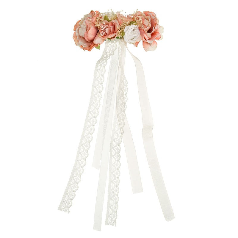 Fermaglio fiore e pizzo  GLICINE 6046