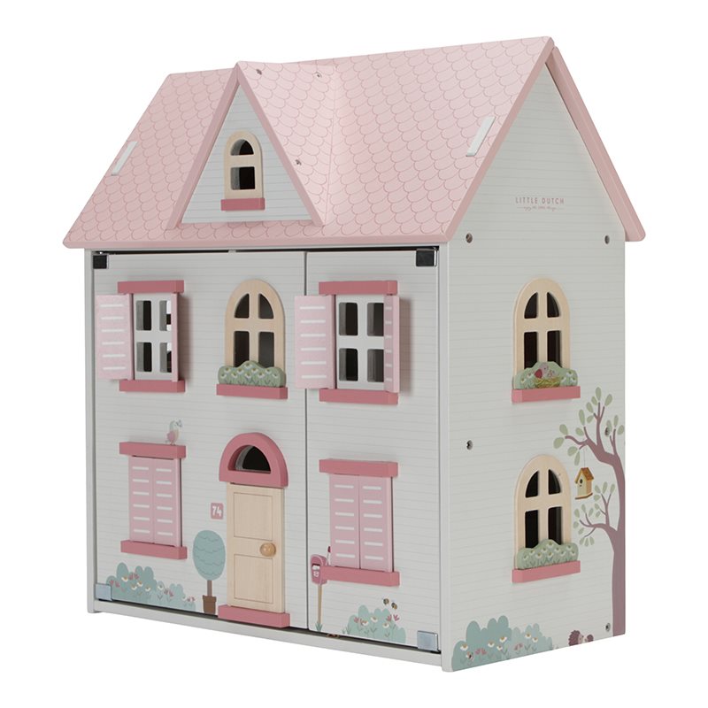 Casa delle bambole portatile in legno  MULTICOLORE LD7117
