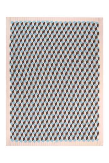 Coperta fantasia geometrica in lana - IG6880