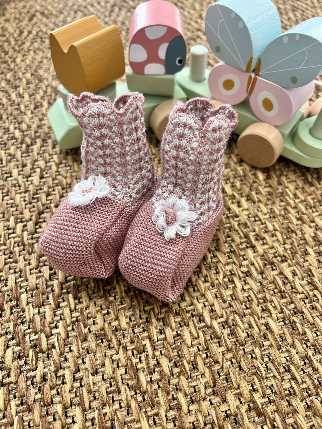 Baby Booties POMEGRANATE