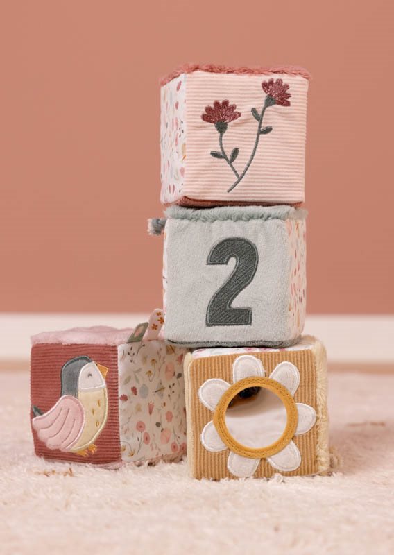 Set di cubi morbidi Fiori e Farfalle  ROSA LD8716