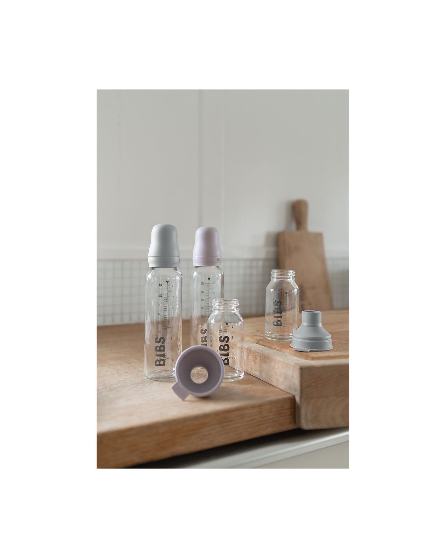 Complete Glass Baby Bottle Set - Nuvola - 5013223