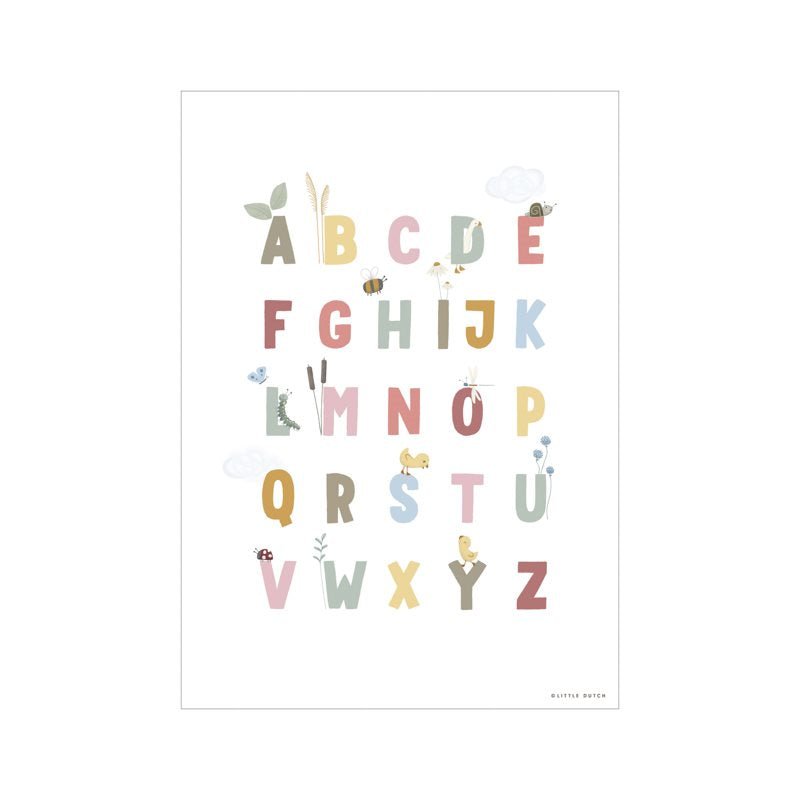 Poster Little Goose ABC Rosa - A3 Rosa PW10710750 corredino e abbigliamento neonato | NANU' BABY