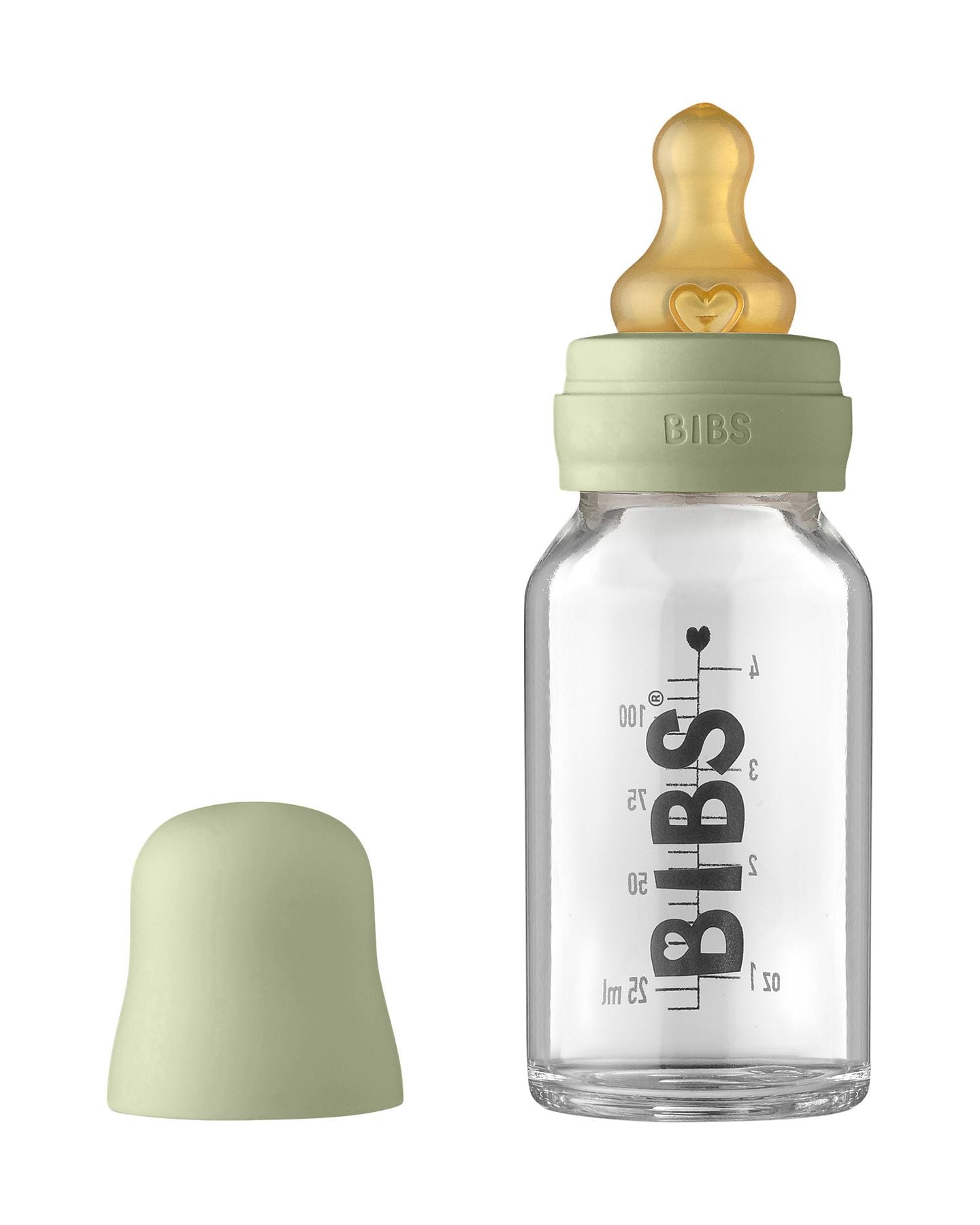 Complete Glass Baby Bottle Set - Sage Green - 5013250